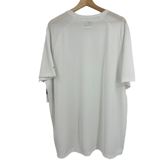 Active T-Shirt Men's 2XL Solid White RUSSELL Core Hybrid Jersey Tee - Picture 11 of 12